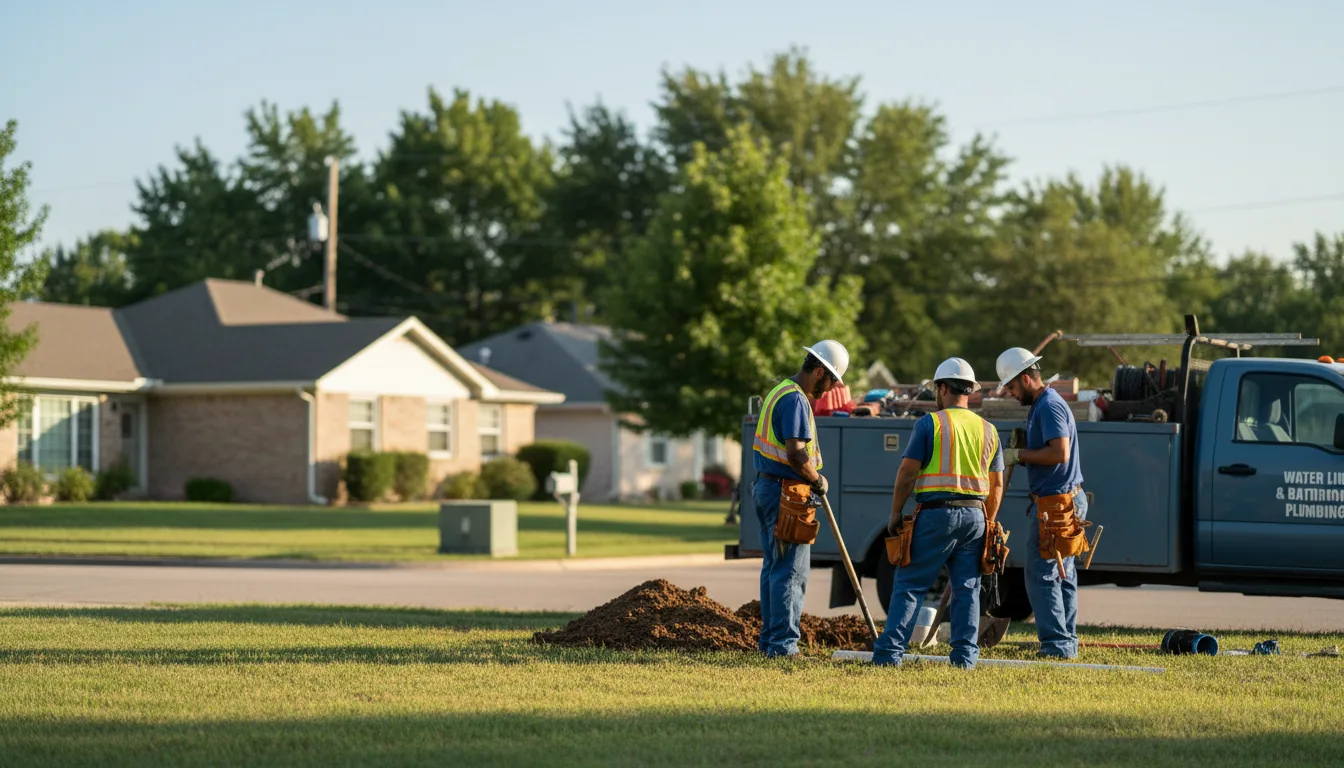 Residential water line and bathroom plumbing service in Washington Court House, OH